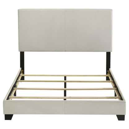 Cream Upholstered Full Panel Bed Frame - Bedroom