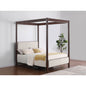 Tova Rust Brown Metal Queen Canopy Bed