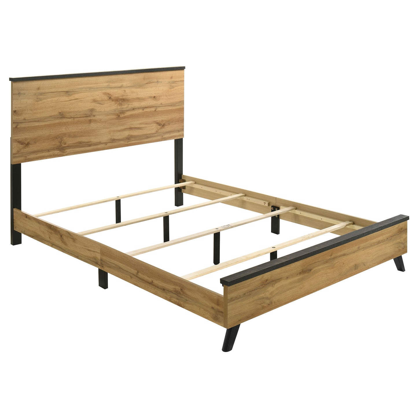 Georgina King Panel Bed - Natural Pine Wood