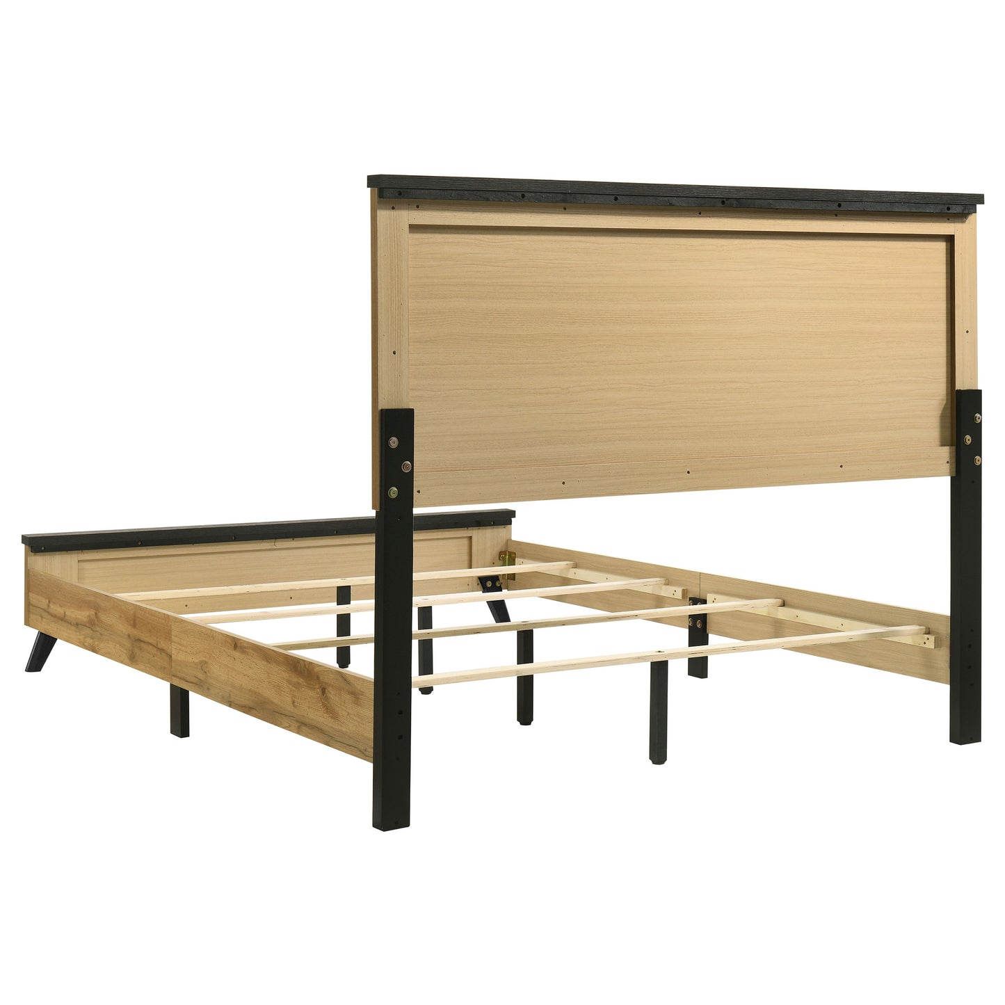 Georgina King Panel Bed - Natural Pine Wood