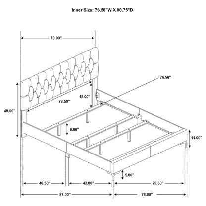 James White Upholstered King Bed - Modern Comfort