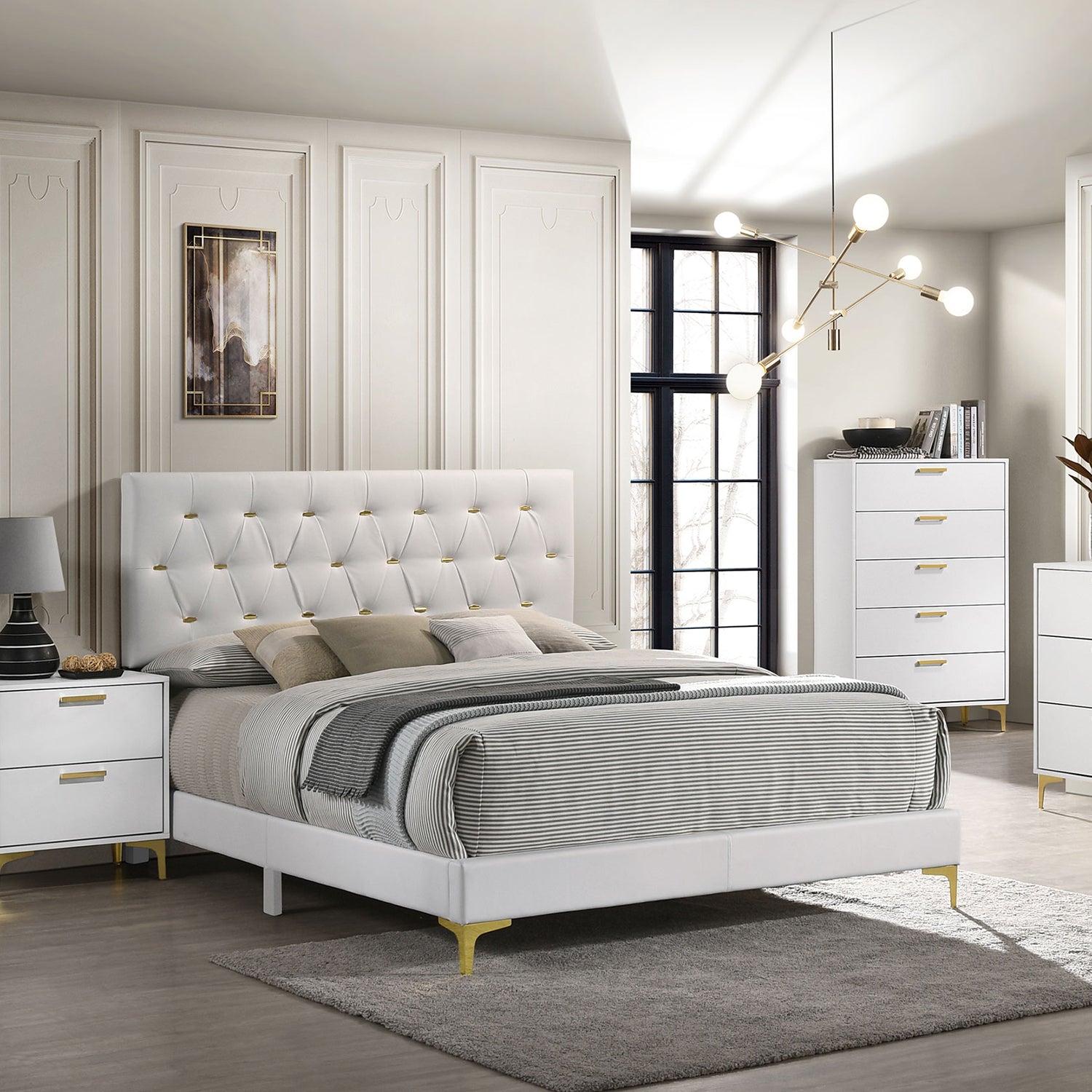 James White Upholstered King Bed - Modern Comfort