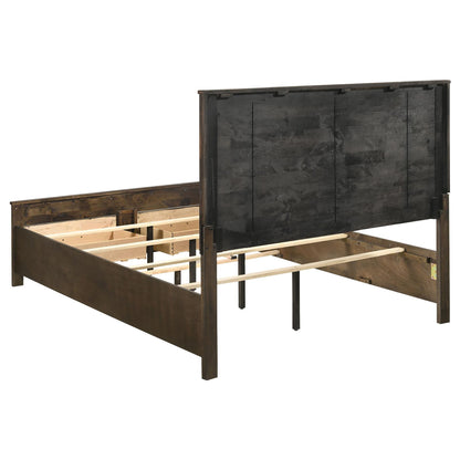 Queen Brown Farmhouse Storage Bed Frame