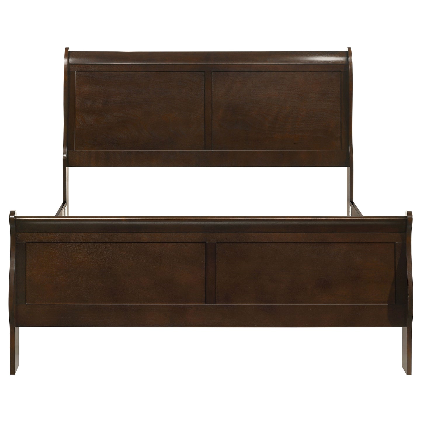 Cappuccino Queen Sleigh Bed with Box Spring Required