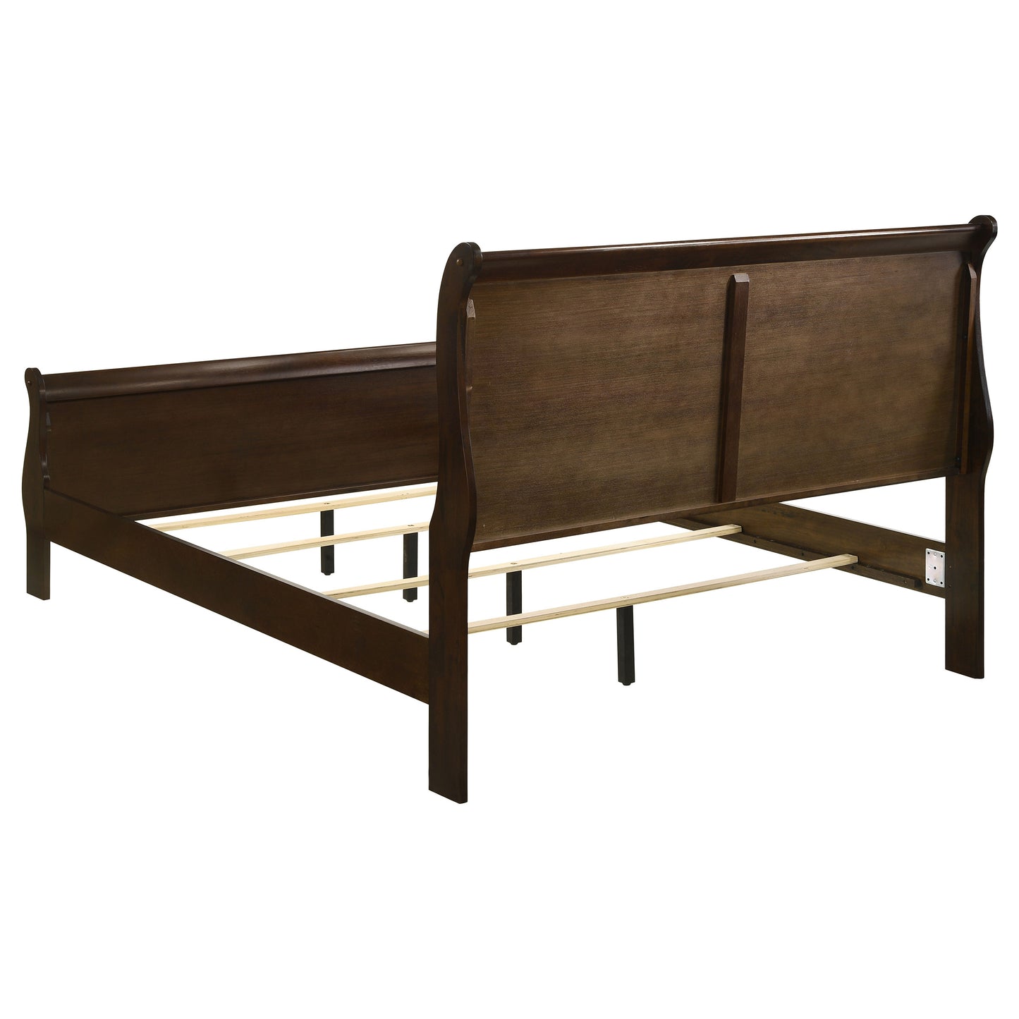 Cappuccino Queen Sleigh Bed with Box Spring Required