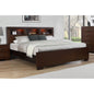 Cappuccino Queen Bed with Bookcase Headboard