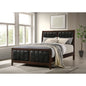 Cappuccino and Black Queen Panel Bed