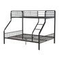 Gunmetal Twin XL/Queen Bunk Bed with Built-in Ladder