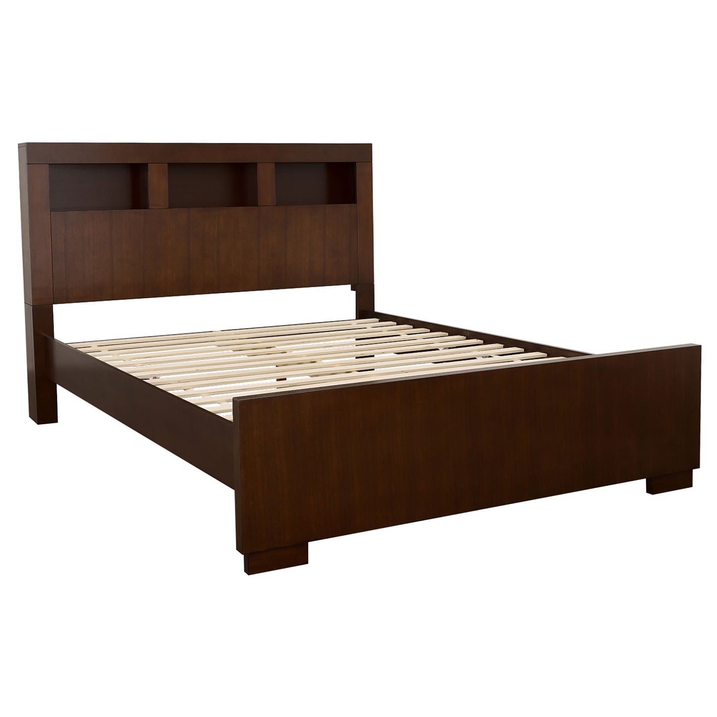 Cappuccino Storage Bookcase Bed - King Size