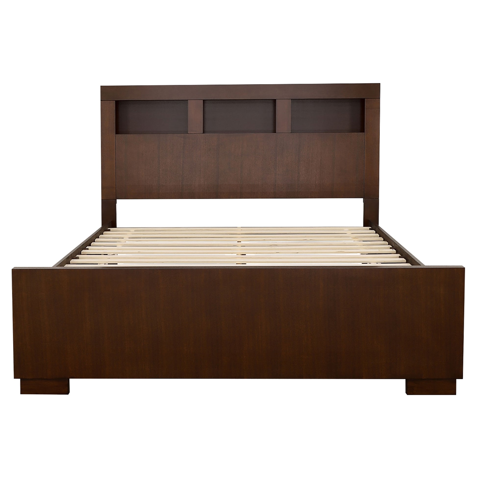 Cappuccino Storage Bookcase Bed - King Size