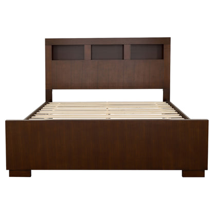 Cappuccino Storage Bookcase Bed - King Size