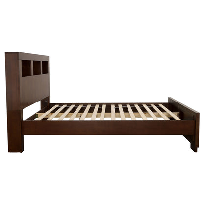 Cappuccino Storage Bookcase Bed - King Size