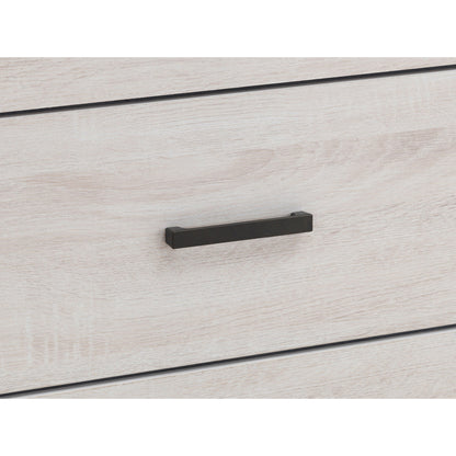 Coastal White Queen Storage Panel Bed - No Box Spring Needed