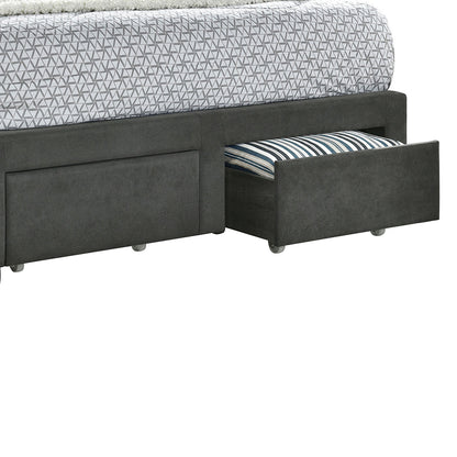 Newport Grey Storage Bed - King Size, Box Spring Free
