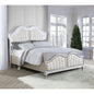 Katerina Ivory and Silver Oak Queen Platform Bed with LED Light