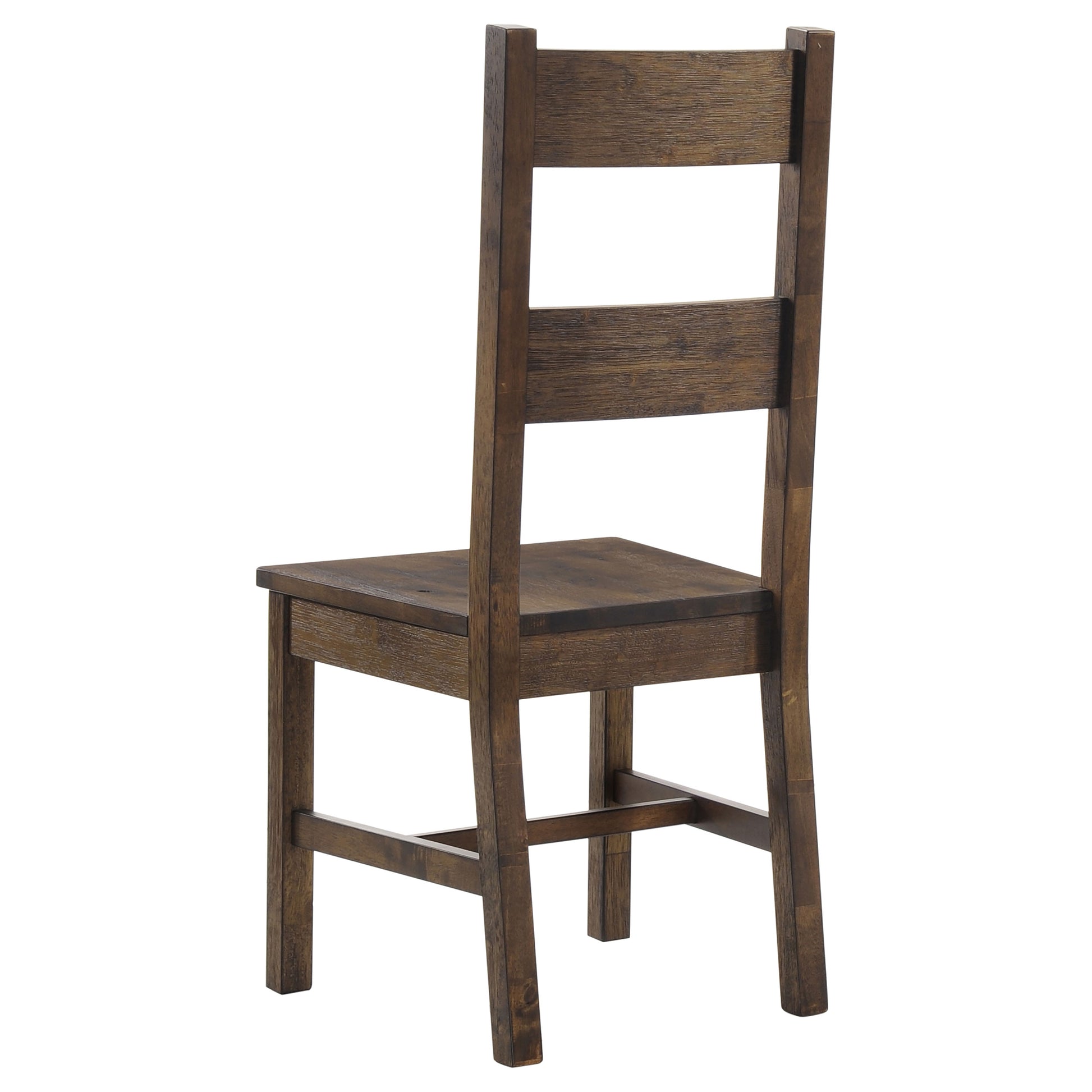 7-Piece Rustic Brown Dining Table Set with Ladder Chairs