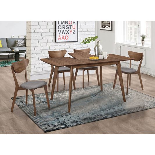 Shorna Grey and Natural Walnut 5-piece Dining Set