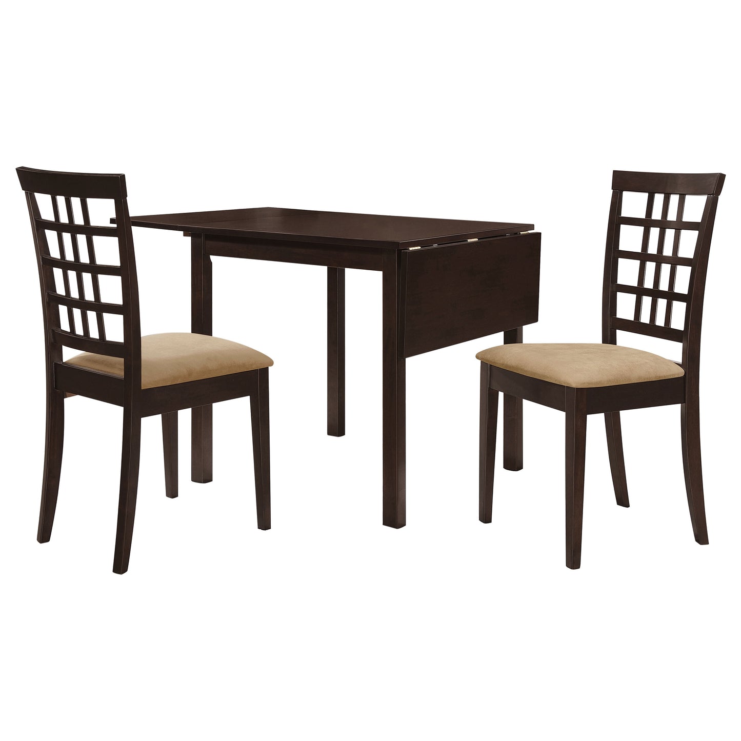 30" Rectangular Brown Extendable Dining Table with Chairs