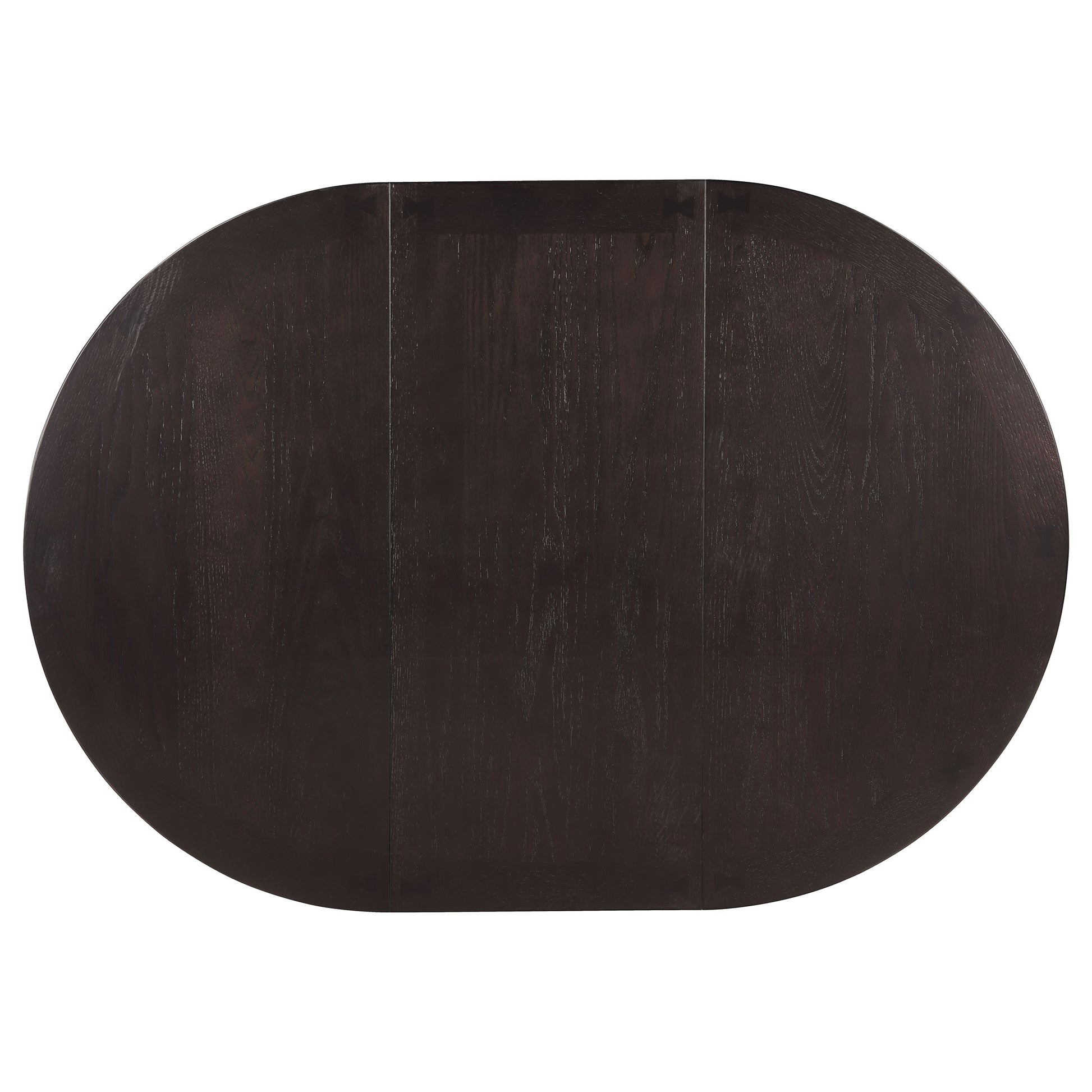Espresso Oval Dining Room Set with Storage for Family Meals