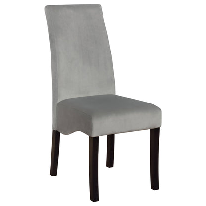 Grey Upholstered Dining Set with Wood Table for Kitchen Storage