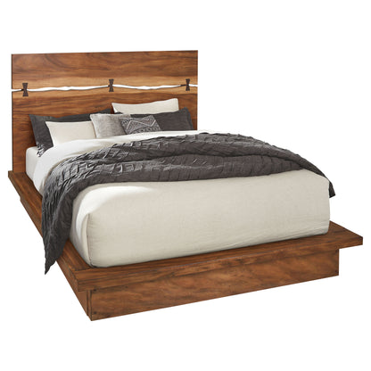 King Size Walnut Farmhouse Bed Frame