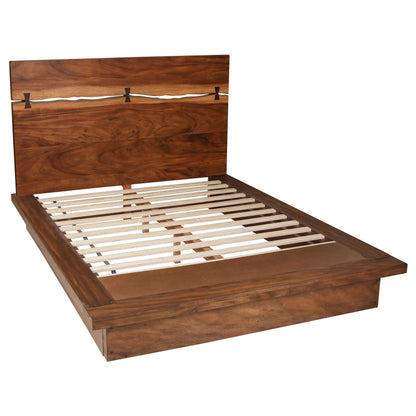 King Size Walnut Farmhouse Bed Frame