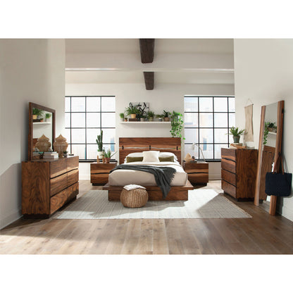 King Size Walnut Farmhouse Bed Frame