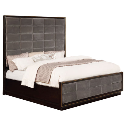 King Size Grey Wood Bed Frame for Bedrooms