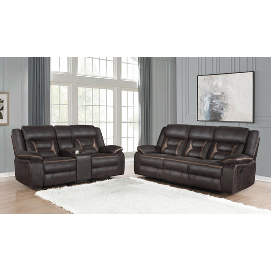 Brazelton Brown 2-piece Pillow Top Arm Motion Living Room Set