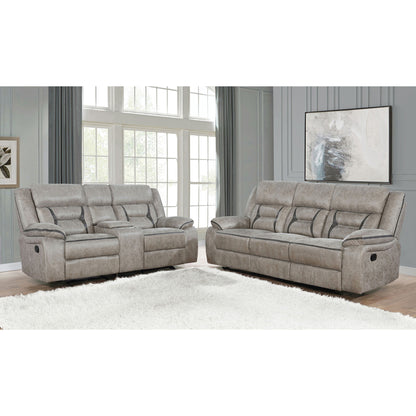 Taupe Motion Sofa - 5 Seat Comfortable Living Room Set