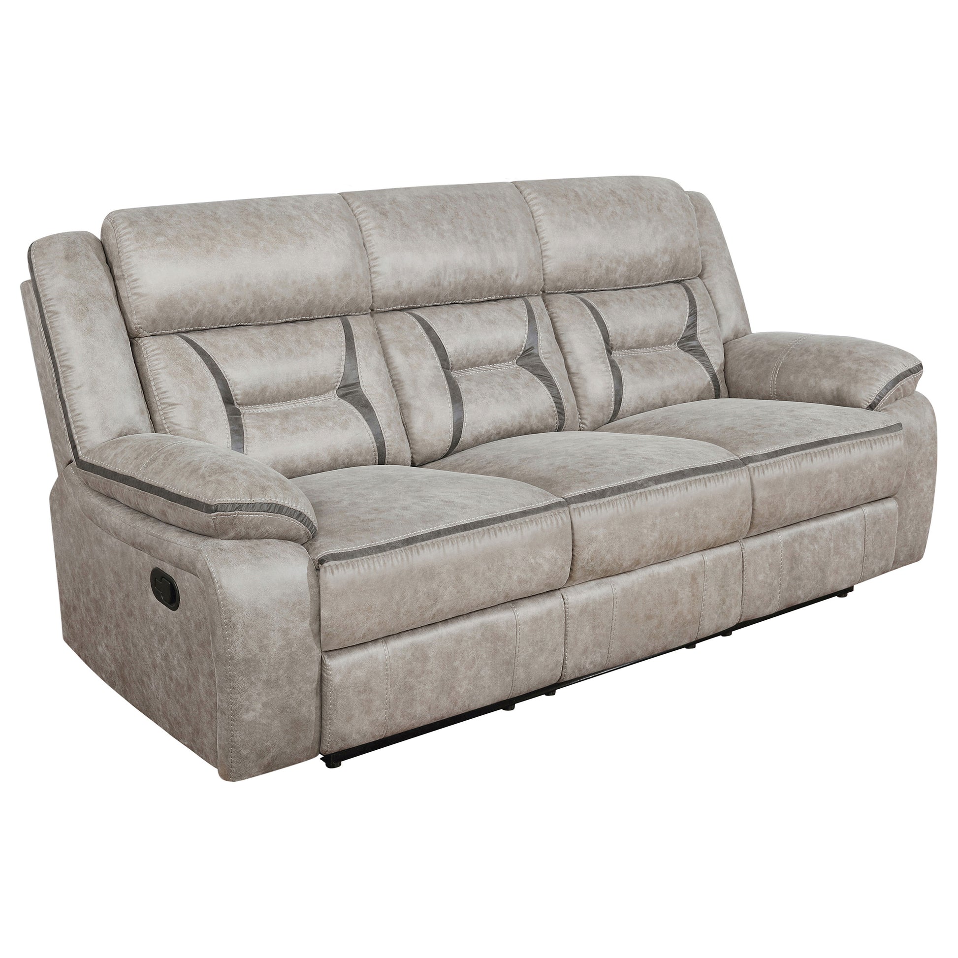 Taupe Motion Sofa - 5 Seat Comfortable Living Room Set
