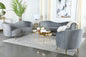Sophia Grey 3-piece Upholstered Channel Tufted Sofa Set
