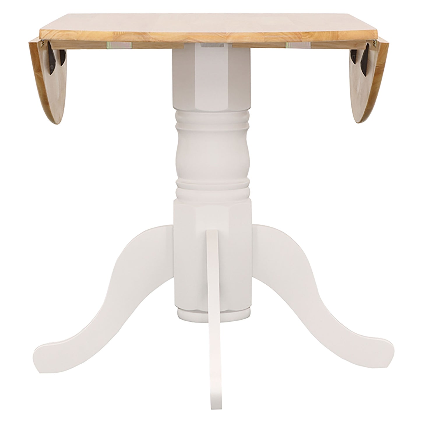 Round White Wood Dining Table Set with Chairs