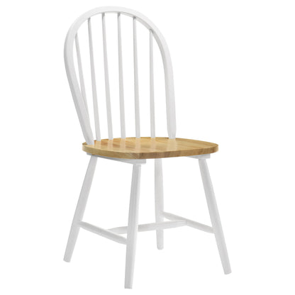 Round White Wood Dining Table Set with Chairs
