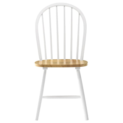 Round White Wood Dining Table Set with Chairs