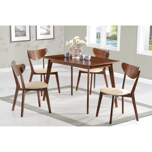 48 Inch Chestnut Wood Dining Table - Seats 4 for Dining Room
