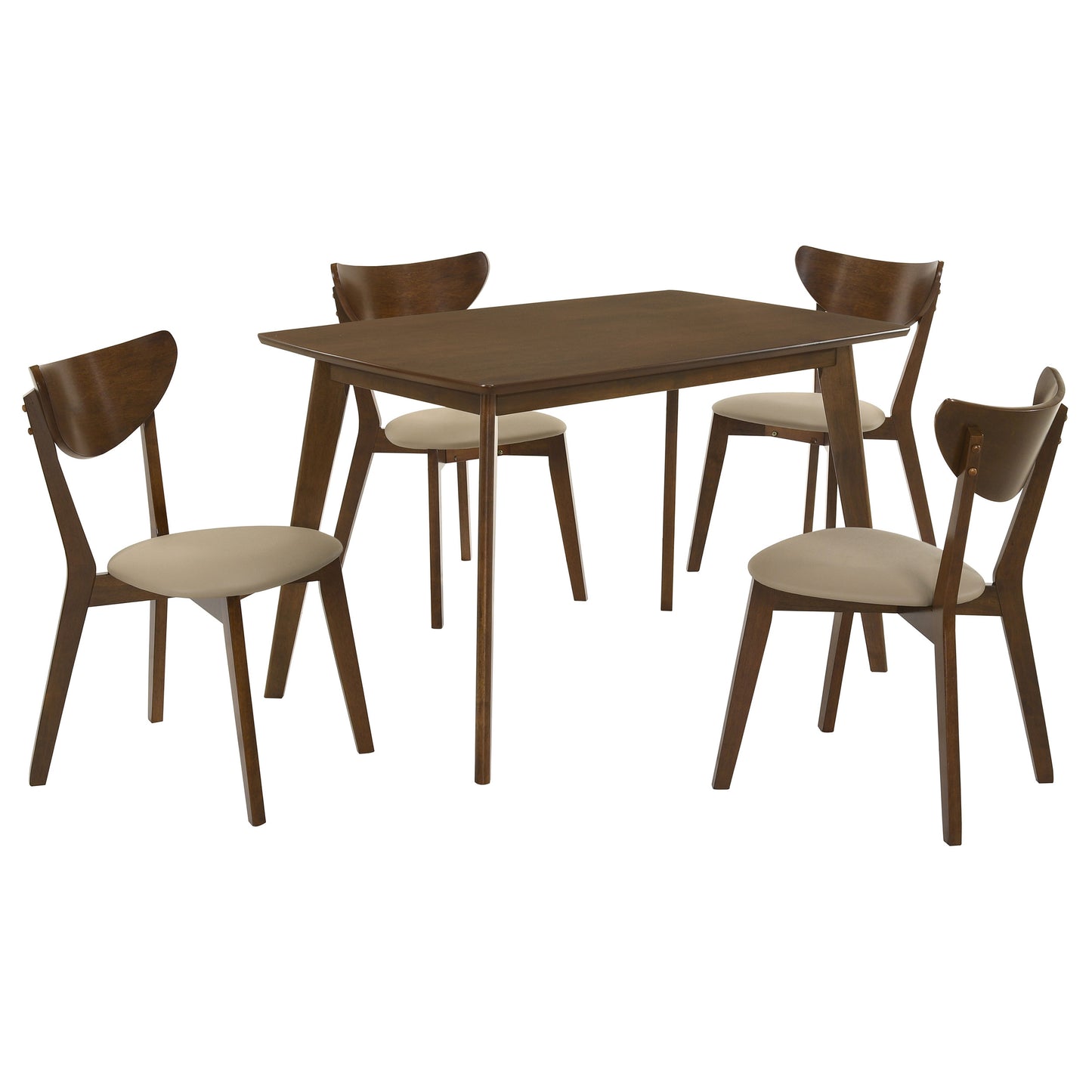 48 Inch Chestnut Wood Dining Table - Seats 4 for Dining Room