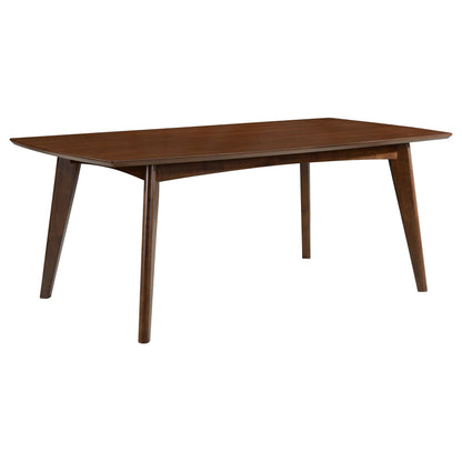 Dark Walnut Dining Table Set - Seats 6