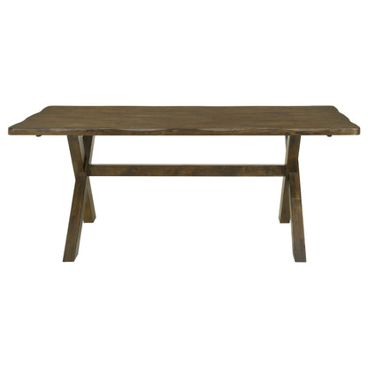 Rustic Brown Wood Dining Set for Dining Room Seating