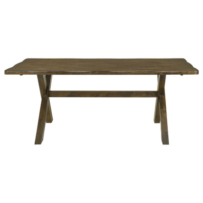 Rustic Brown Wood Dining Set for Dining Room Seating
