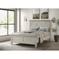 Hazelwood Distressed White Queen Panel Bed