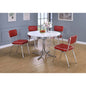 Parlisse White 5-piece Round Dining Set