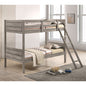 Brenton Weathered Taupe Bunk Bed with Ladder