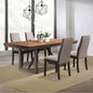Holloway Natural Walnut and Grey 5-piece Dining Set