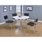 Marla White and Chrome 5-piece Dining Set