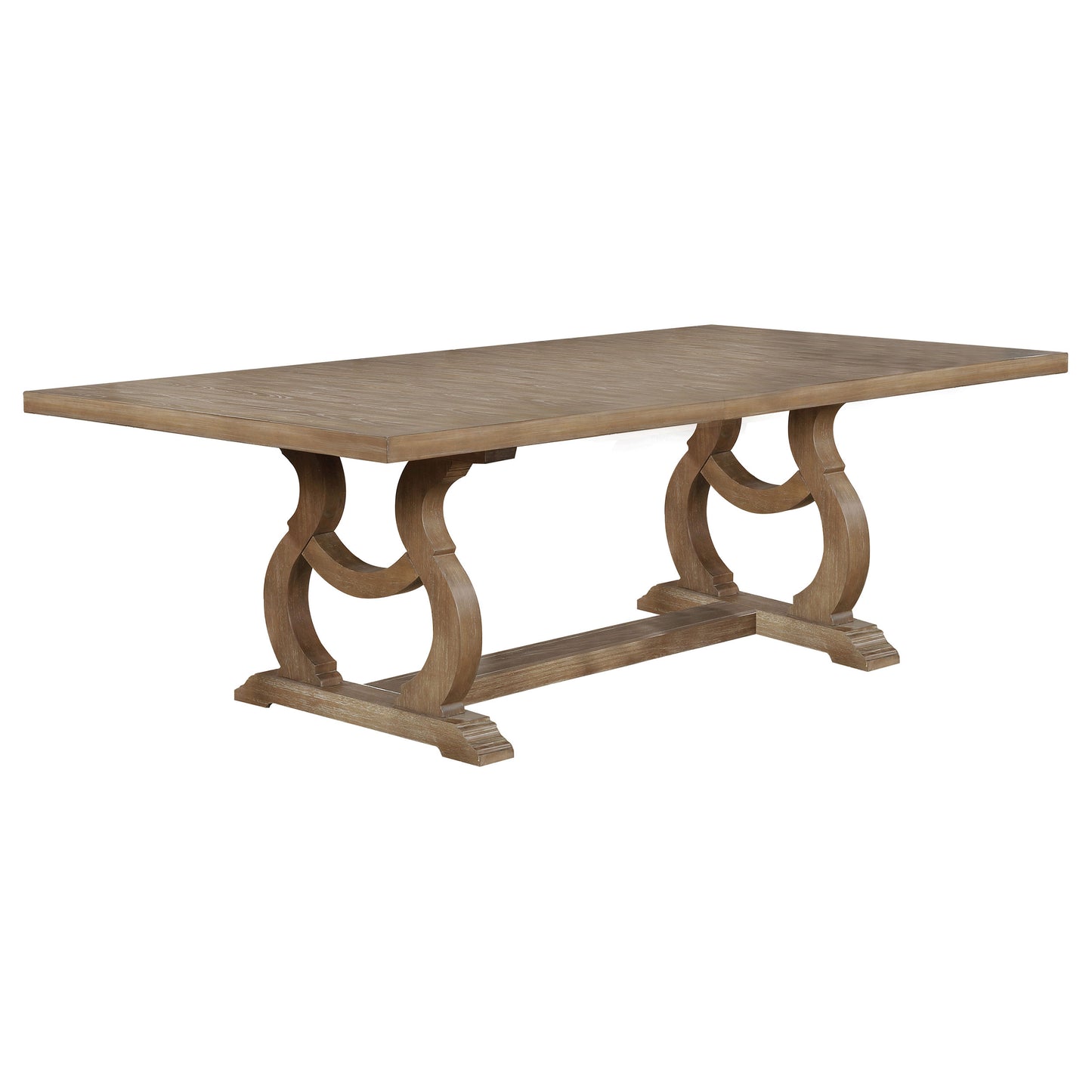 Brown Extendable Wood Dining Set with Chairs for Dining Room