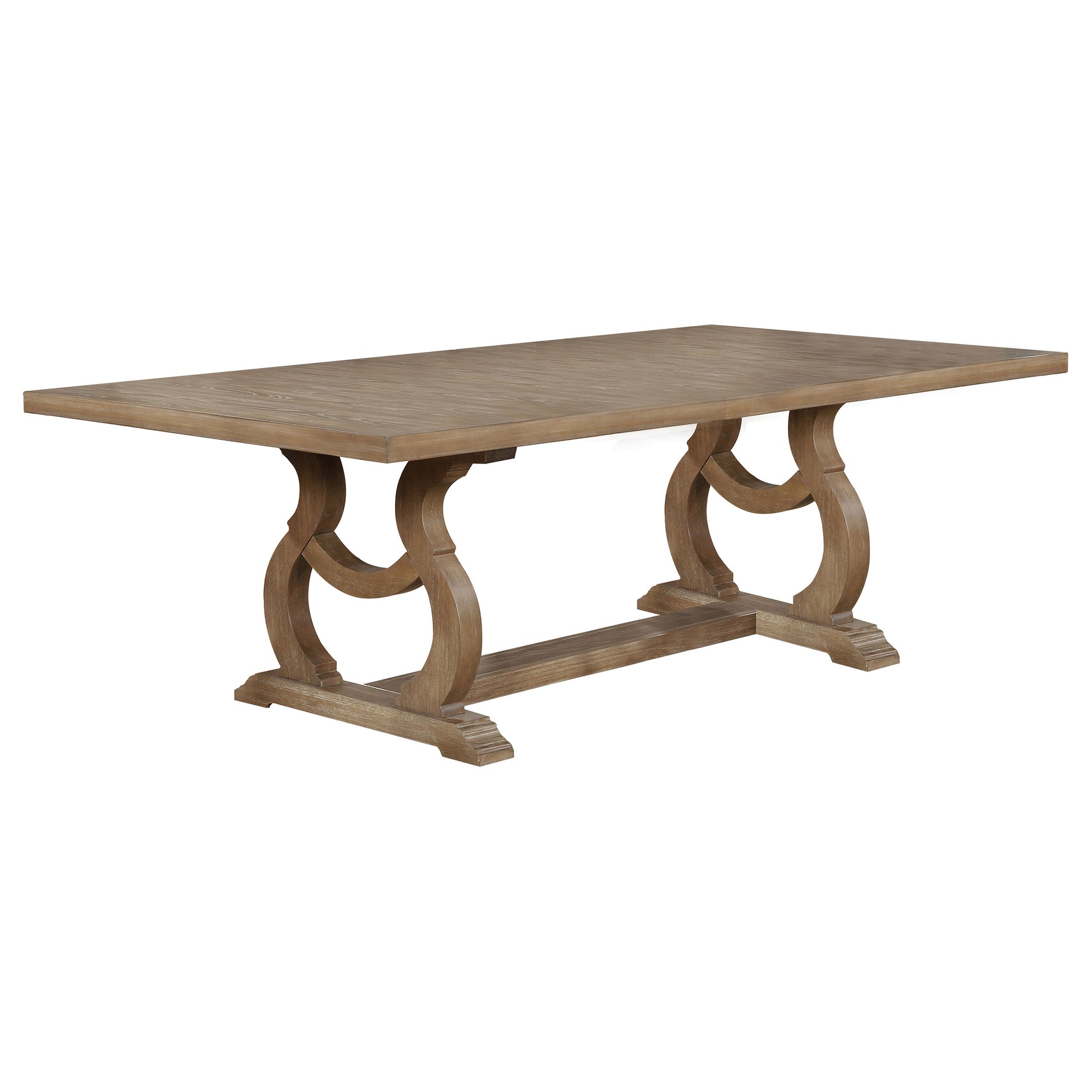 Brown Extendable Wood Dining Set with Chairs for Dining Room