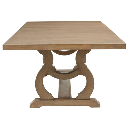 Brown Extendable Wood Dining Set with Chairs for Dining Room