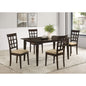 Henin Cappuccino and Beige 5-piece Dining Set