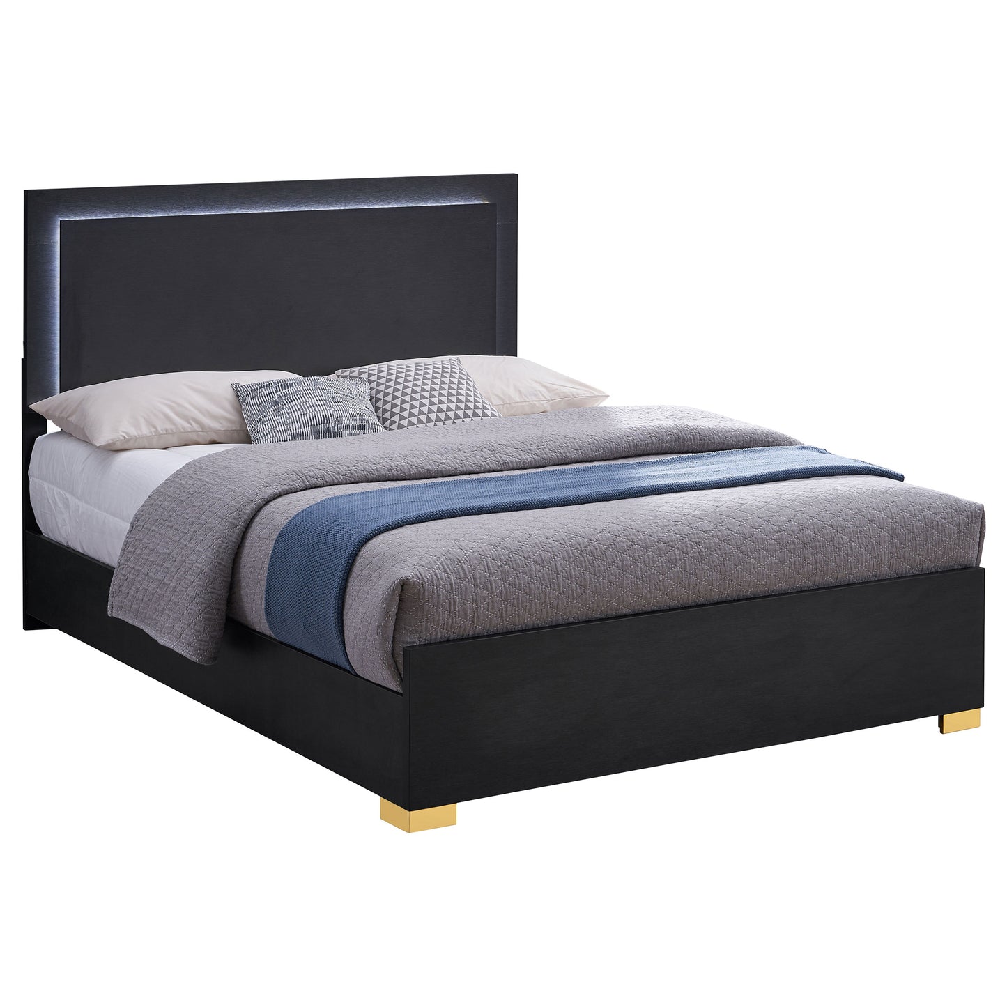 Medici Black King Bed Frame - Contemporary Style